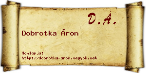 Dobrotka Áron névjegykártya