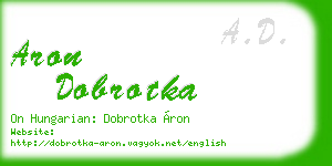 aron dobrotka business card
